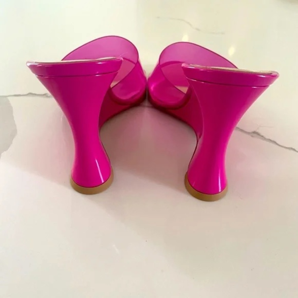 NIB GIANVITO ROSSI Pink Futura Mules Size  7.5 - Picture 4 of 5